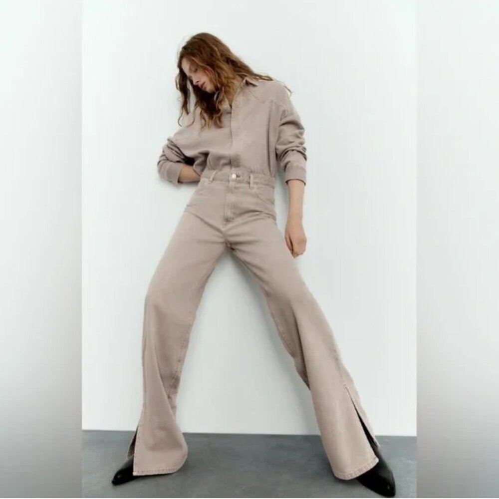 Zara Denim TRF Jumpsuit XS